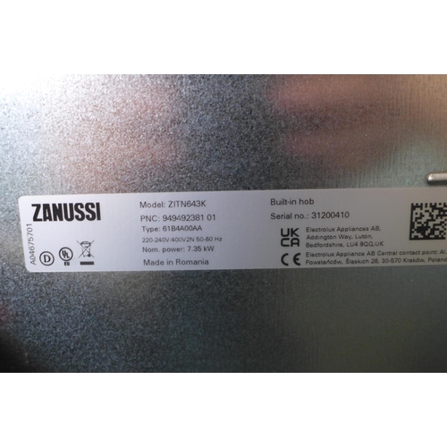 3018 - Zanussi Hob2Hood 4 Zone Induction Hob H44xW590xD520  - Model no  ZITN643K , Original RRP £249.17 inc... 