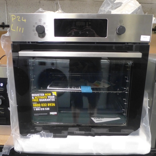 3023 - Zanussi Single Pyrolytic Oven -  H589xW594xD568  - Model no  ZOPNX6X2 , Original RRP £349.17 inc. va... 