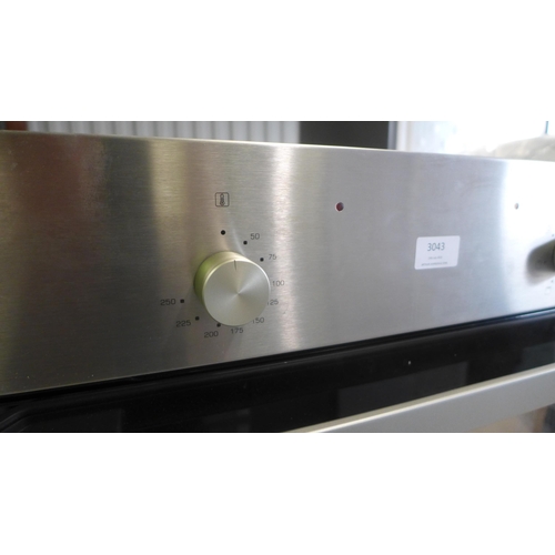 3043 - Matrix Single Fan Oven - Stainless steel -(Missing Knob)  H595xW595xD575  - Model no  MS100SS , Orig... 