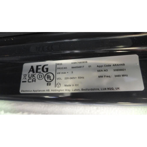 3046 - AEG Combi Microwave Oven  - H455xW595xD567  - Model no  KMK768080B , Original RRP £749.17 inc. vat (... 