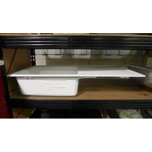 3055 - Blanco White Composite Sink With Drainer (400-25)  * This lot is subject to vat