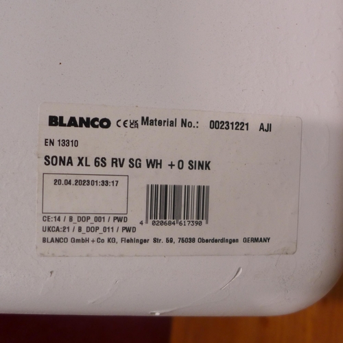 3055 - Blanco White Composite Sink With Drainer (400-25)  * This lot is subject to vat