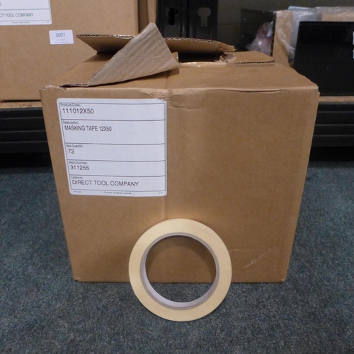 3100 - 144 Rolls of 12mm x 5m Masking Tape  (401 - 76)   * This lot is subject to vat