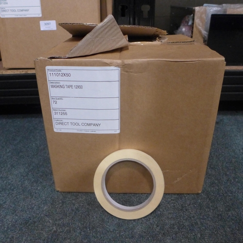 3104 - 144 Rolls of 12mm x 5m Masking Tape  (401 - 76)   * This lot is subject to vat