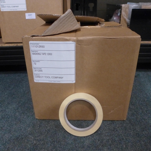 3105 - 144 Rolls of 12mm x 5m Masking Tape  (401 - 76)   * This lot is subject to vat