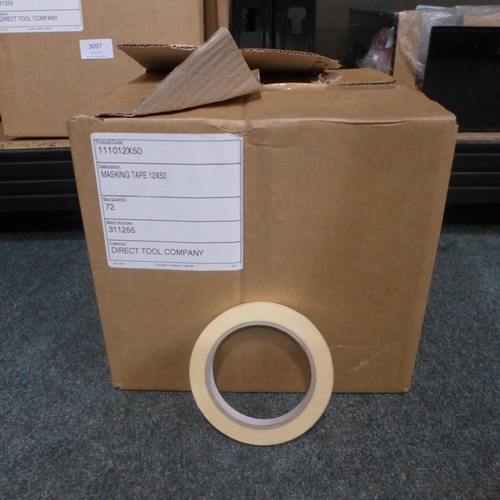 3114 - 144 Rolls of 12mm x 5m Masking Tape  (401 - 76)   * This lot is subject to vat