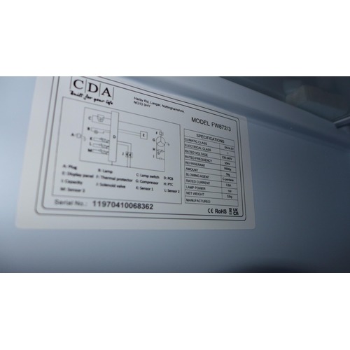 3134 - CDA 70/30 Integrated Fridge Freezer H1772xW540xD540   -  Model No  FW872  , Original RRP £424.17  in... 