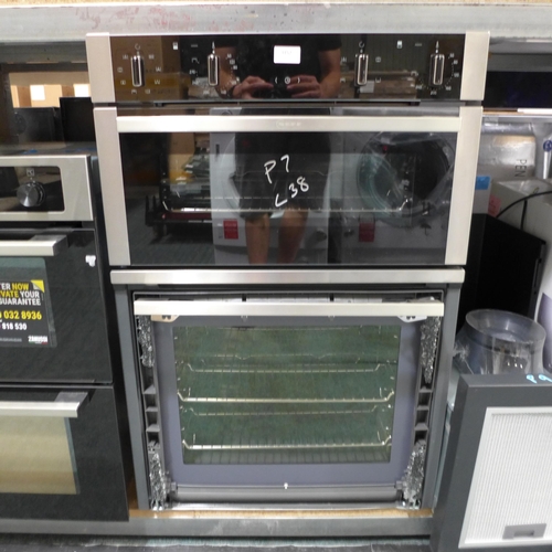 3152 - Neff N50 Built In Double Oven ( Broken Bottom Oven Door) -  H888xW594xD550   -  Model No  U1ACE2HN0B... 