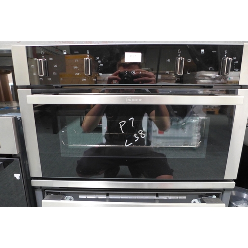 3152 - Neff N50 Built In Double Oven ( Broken Bottom Oven Door) -  H888xW594xD550   -  Model No  U1ACE2HN0B... 