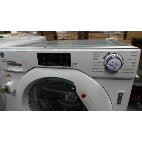 3154 - Hoover H Wash 300 Lite  Integrated Washing Machine (8kg) -   H820xW600xD525  -  Model No  HBWS 48D1E... 