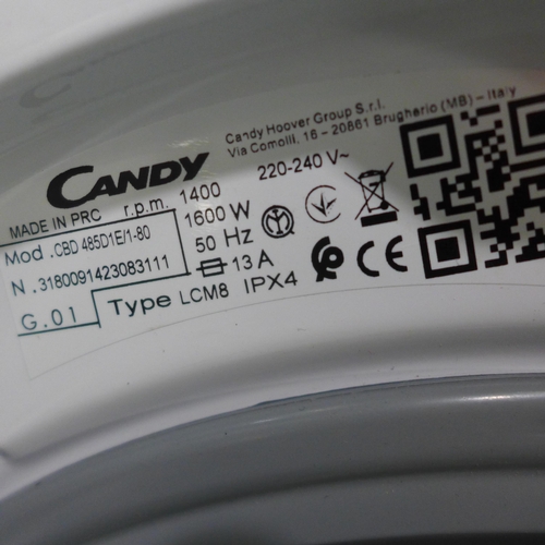 3158 - Candy Integrated Washer Dryer (8kg) H820xW600xD525  - Model no  CBD 485D1E , Original RRP £382.50 in... 