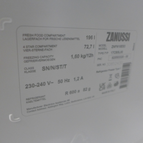 3160 - Zanussi 70/30 Fridge Freezer - Low Frost H1772xW546xD549  - Model no  ZNFN18ES3 , Original RRP £557.... 