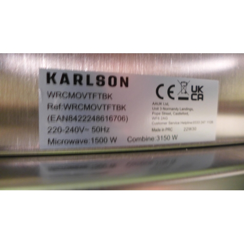 3168a - Karlson Compact Combination Microwave Oven - Black  H455xW595xD540   -  Model No  WRCMOVTFTBK  , Ori... 