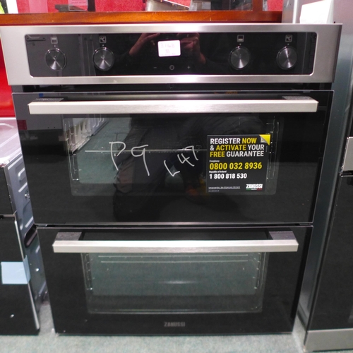 3168b - Zanussi Built Under Airfry Double Oven H715xW594xD568   -  Model No  ZPCNA4X1  , Original RRP £440.8... 