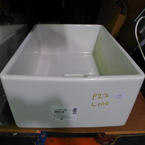 3242 - Ceramic sink 5772l003l1487 30Kg , Original RRP £150.00 inc. vat (400-100)  * This lot is subject to ... 