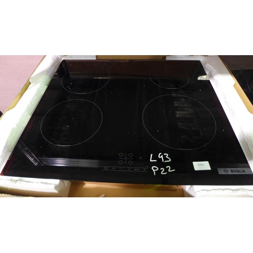 3261 - Bosch Induction 4 Zone Hob  H51xW592xD522  -  Model No  PIE631BB5E  , Original RRP £632.5  inc. vat ... 