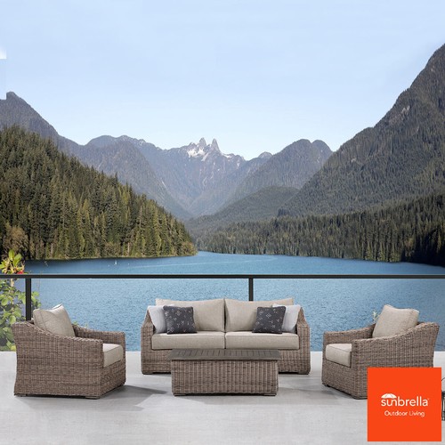 1454 - Ove Decors Denver 4 piece Woven Deep Seating Set, original RRP £1541.66 + VAT (4171-17) *This lot is... 