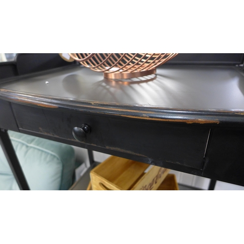 1316 - An industrial style shelf unit with drawer