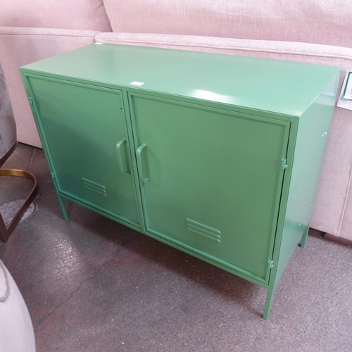 1484 - A green industrial style cabinet