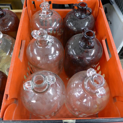 2294 - A brewing job lot: 16 Demi-Johns and a fermenting bucket