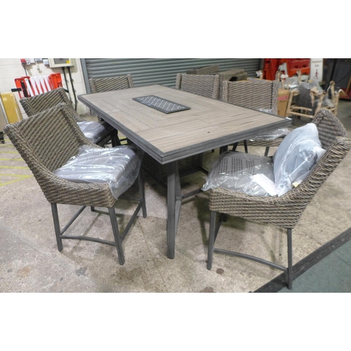 3002 - Agio Portland 7 piece High Dining Fire Set and Cover, original RRP £1666.66 + vat (295-33) *This lot... 