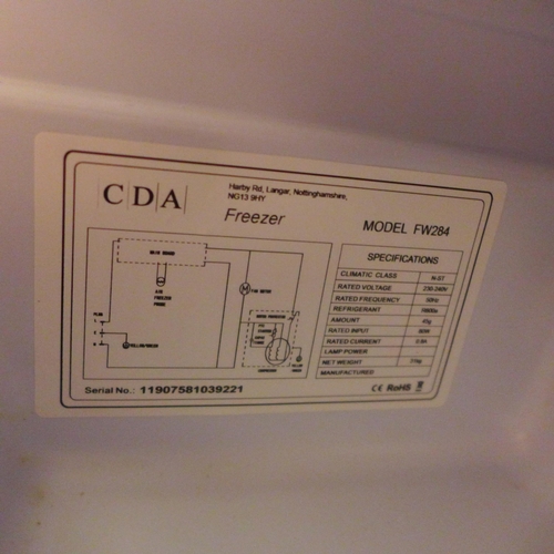 3021 - CDA Under Counter Freezer H818xW596xD550  - Model no  FW284 , Original RRP £313.33 inc. vat (400-44)... 