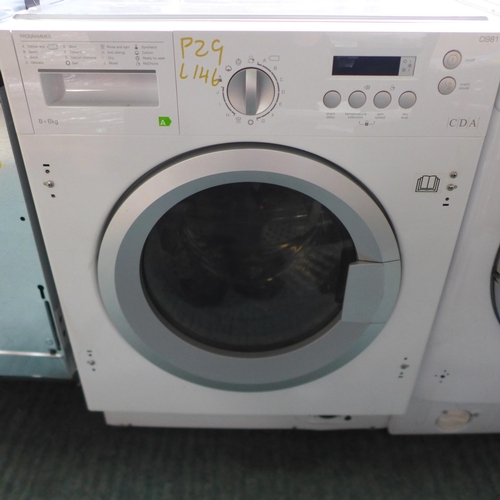 3025 - CDA Fully Integrated Washer/Dryer (8+6kg)  Model no  CI981 (400-146)  * This lot is subject to vat