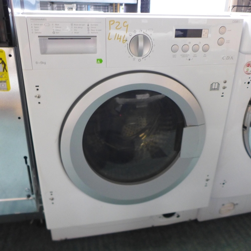 3025 - CDA Fully Integrated Washer/Dryer (8+6kg)  Model no  CI981 (400-146)  * This lot is subject to vat