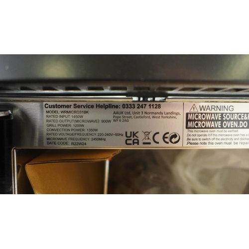 3031 - Viceroy Black Combination Microwave - (Left Hinge Opening) H382xW594xD520  - Model no  WRMICRO31BK ,... 