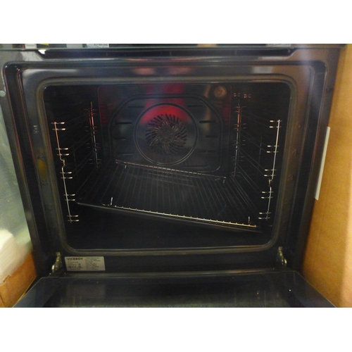 3032 - Viceroy Single Black Oven with EcoSteam  H595xW595xD547  - Model no  WROV60BK , Original RRP £315.84... 