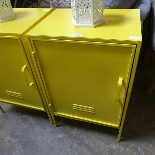 1383 - A yellow industrial style cabinet