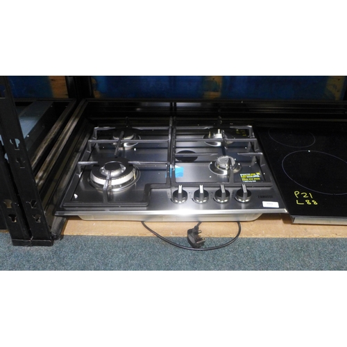 3051 - Zanussi Easy Cook 4 Burner Gas Hob - Burners incomplete - H40xW595xD510, Original RRP £165.83 inc. v... 