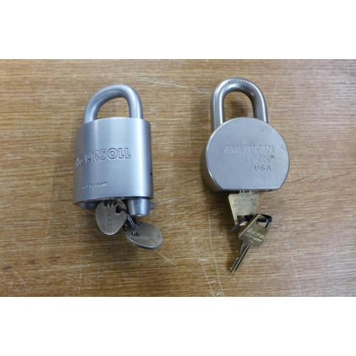 2018 - Two heavy-duty high-security padlocks with keys