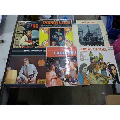 2089 - Three boxes of LPs and singles including rock and pop