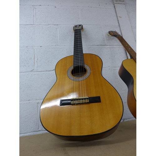 2094 - Two nylon string classical/student acoustic guitars