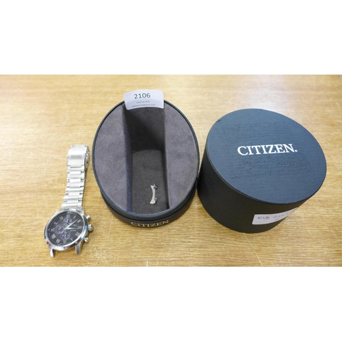 2106 - A Citizen M Eco Drive dress chrono wristwatch * this lot is subject to VAT