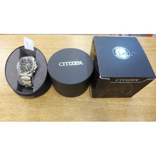 2107 - A Citizen two-tone chronograph wristwatch * this lot is subject to VAT