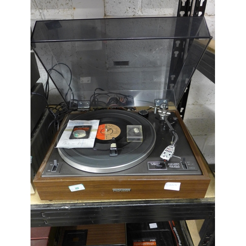 2150 - A Pioneer belt drive turntable, spare belt and head