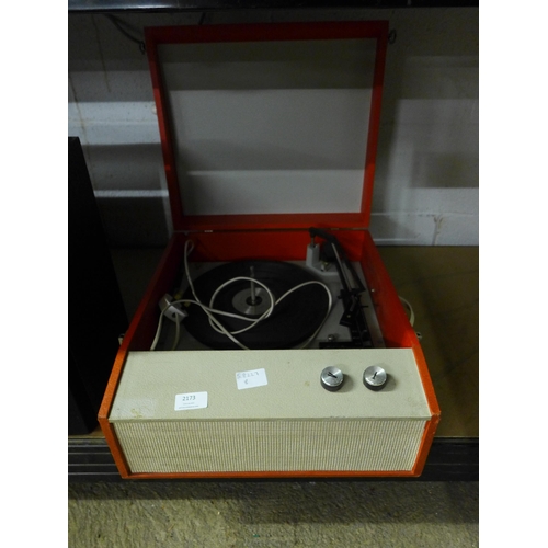 2173 - A vintage BSR portable record player