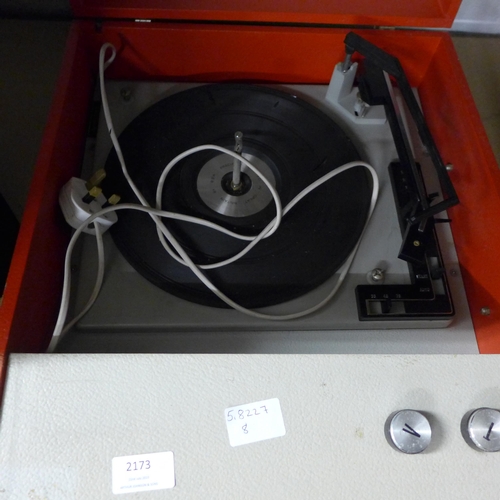 2173 - A vintage BSR portable record player