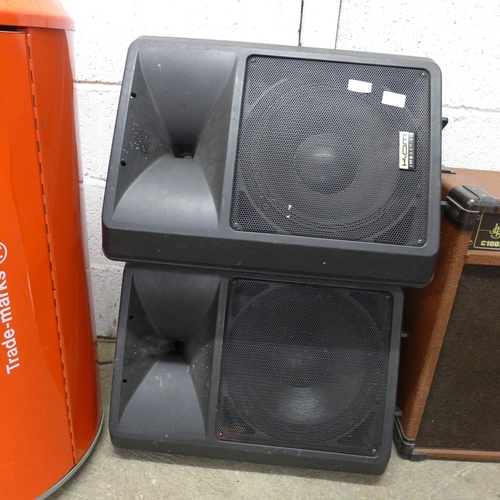 2177 - Two Large disco speakers including one KAM IMS series