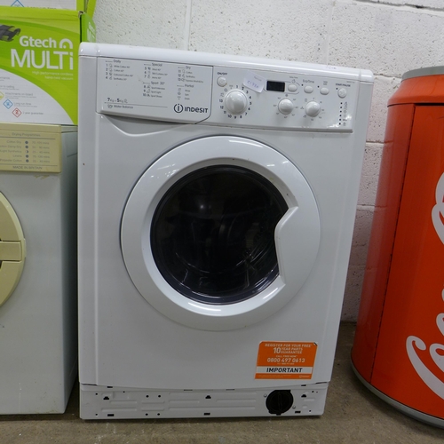 2178A - An Indesit IWD7143 7kg + 5kg 1400 spin washer dryer