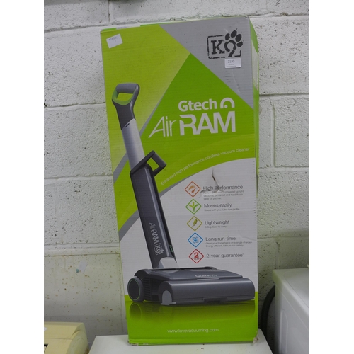 2180 - A G-Tech Air Ram K9 vacuum cleaner - unused in box - W