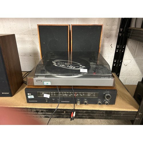 2158 - A PYE music system and Bush acoustics turntable and speakers