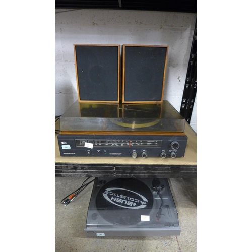 2158 - A PYE music system and Bush acoustics turntable and speakers