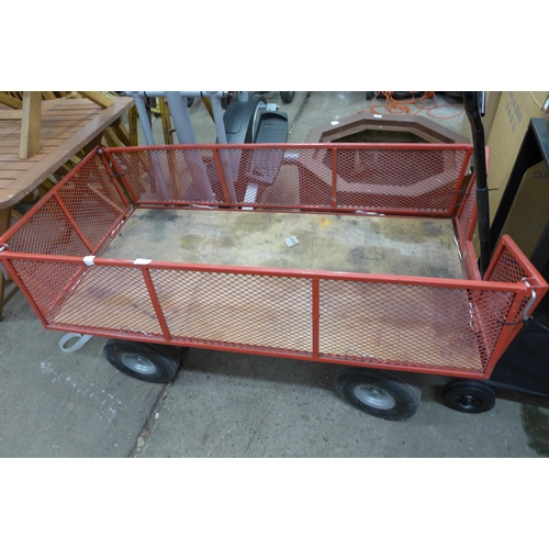 2235 - A 4-wheel metal garden trolley