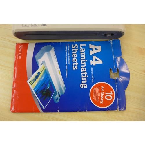 2252 - An A4 laminator and sheets