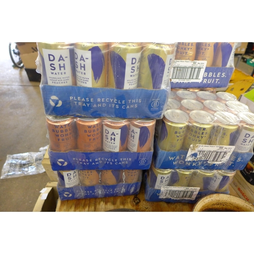 2267 - 11 Dozen cans of peach flavoured Dash water