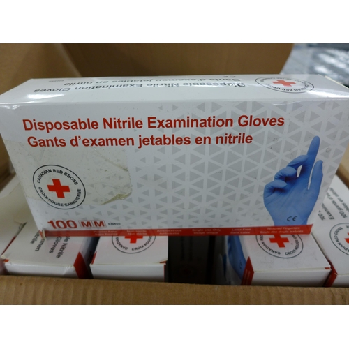 2296 - 22 Boxes of disposable nitrile examination gloves