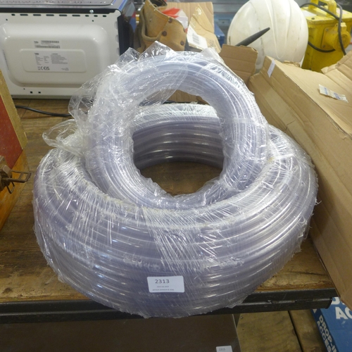 2313 - 30 metre roll of clear polythene tube - 1/2